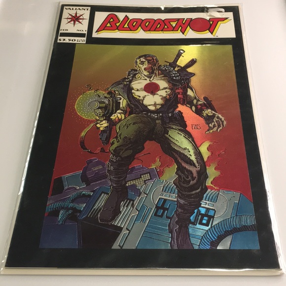 Bloodshot 1993 Foil top Comic Book # 1 Edition NEW Never out of acid free Jacket - Picture 6 of 6